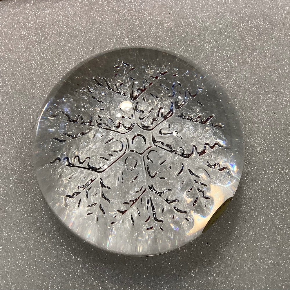 Crystal Snowflake Paperweight from France